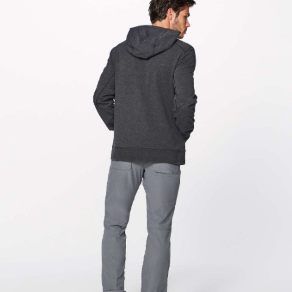 Lululemon Hooded ZIP UP 'Cross Cut Hoodie' Heathered Black SMALL - NEW! - Picture 1 of 16